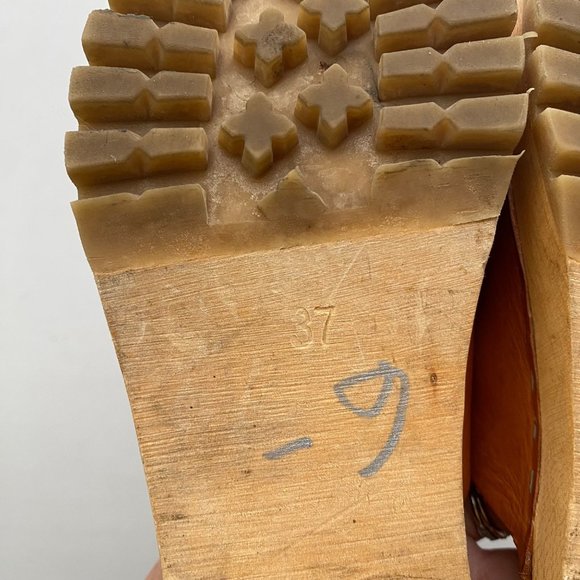 Swedish Hasbeens Ann Sandals Clogs Shoes Brown Tan - Picture 6 of 12